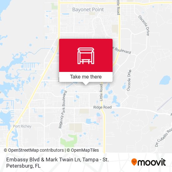 Mapa de Embassy Blvd & Mark Twain Ln