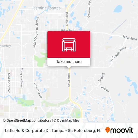Little Rd & Corporate Dr map