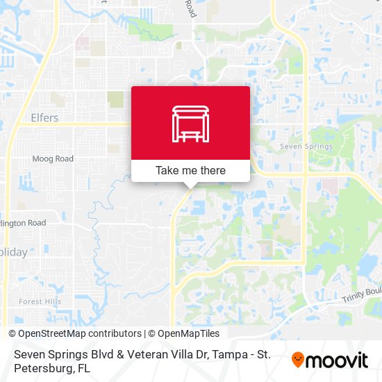 Seven Springs Blvd & Veteran Villa Dr map