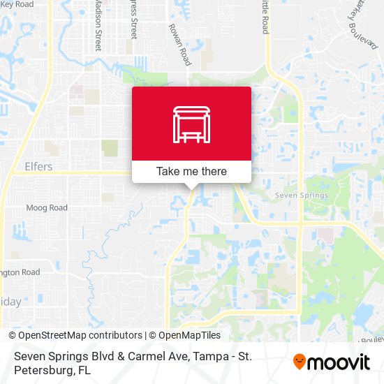 Seven Springs Blvd & Carmel Ave map