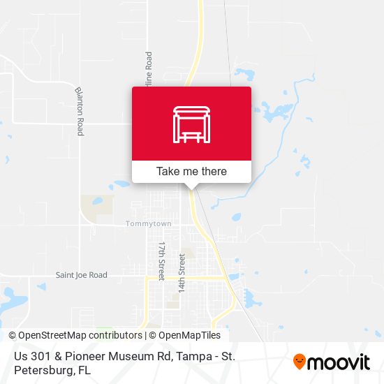 Mapa de Us 301 & Pioneer Museum Rd