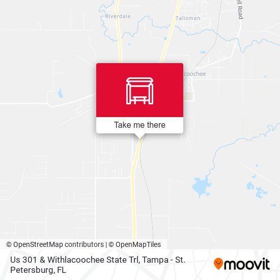 Us 301 & Withlacoochee State Trl map