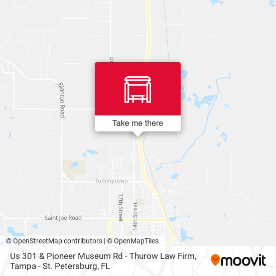 Us 301 & Pioneer Museum Rd - Thurow Law Firm map