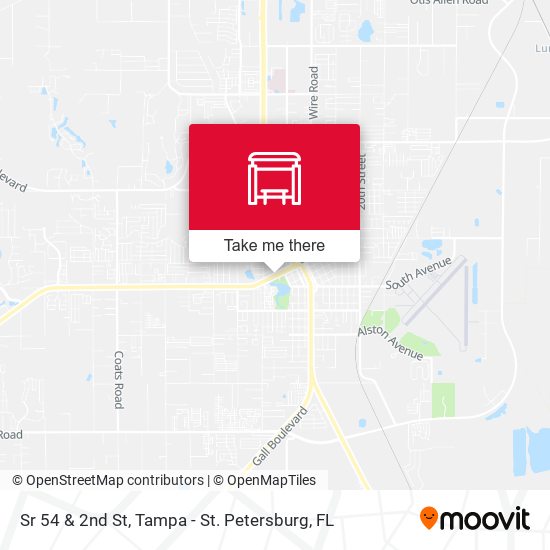 Sr 54 & 2nd St map