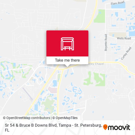 Sr 54 & Bruce B Downs Blvd map