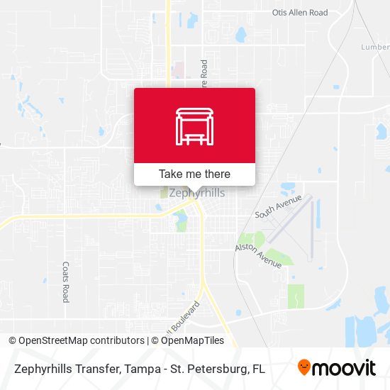 Zephyrhills Transfer map