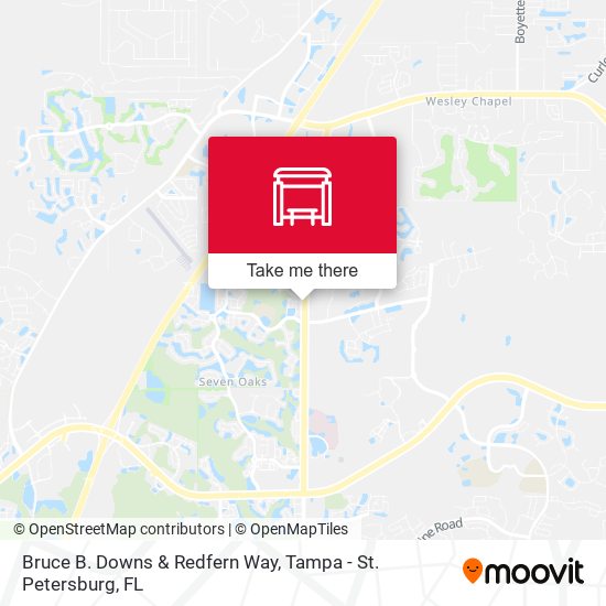 Bruce B. Downs & Redfern Way map