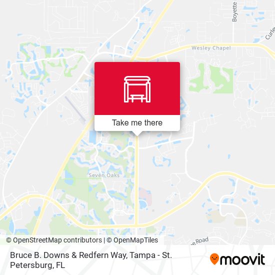 Mapa de Bruce B. Downs & Redfern Way