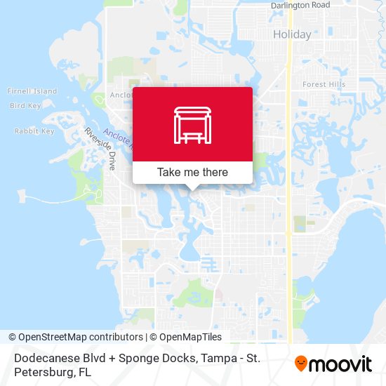 Mapa de Dodecanese Blvd + Sponge Docks