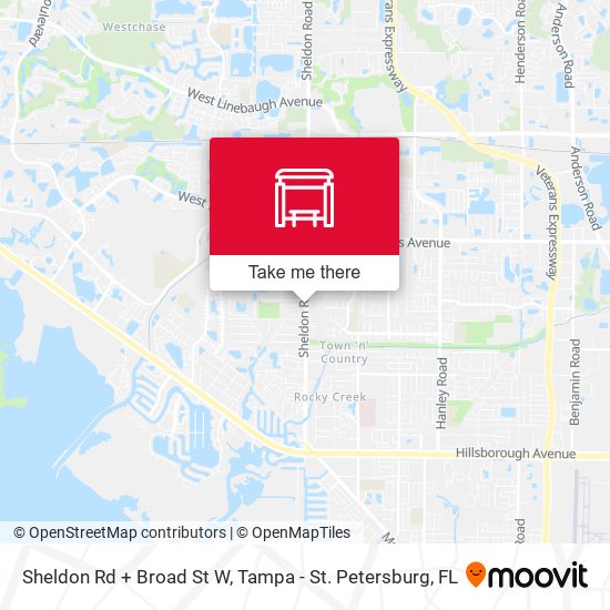 Sheldon Rd + Broad St W map