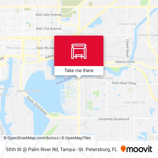 Mapa de 50th St @ Palm River Rd