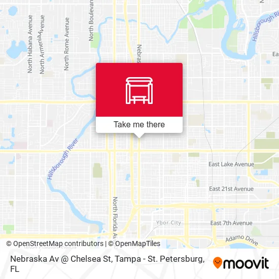 Mapa de Nebraska Av @ Chelsea St