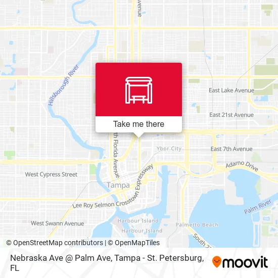 Mapa de Nebraska Ave @ Palm Ave