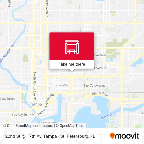 22nd St @ 17th Av map