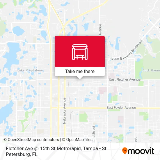 Mapa de Fletcher Ave @ 15th St Metrorapid