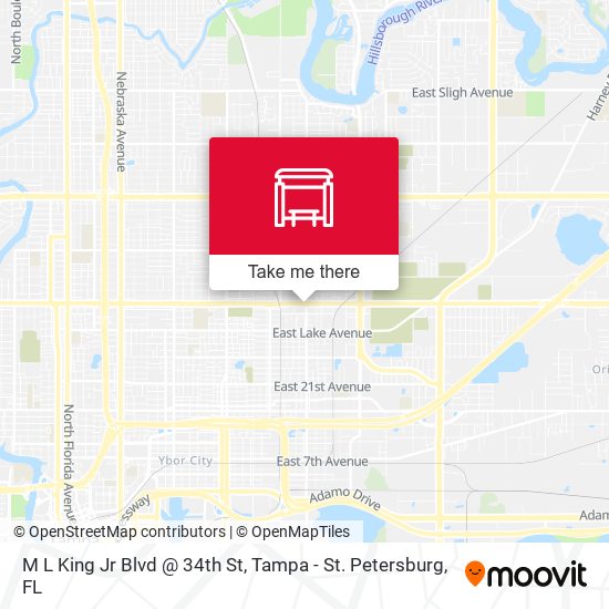 M L King Jr Blvd @ 34th St map