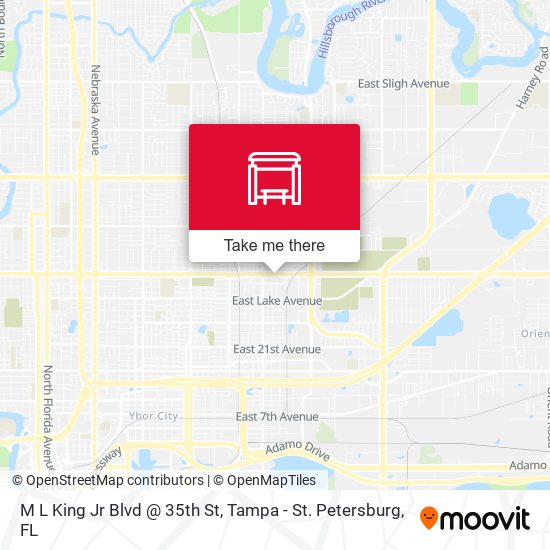 M L King Jr Blvd @ 35th St map