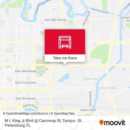 M L King Jr Blvd @ Carroway St map