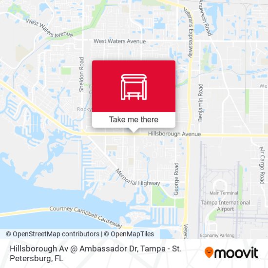 Hillsborough Av @ Ambassador Dr map