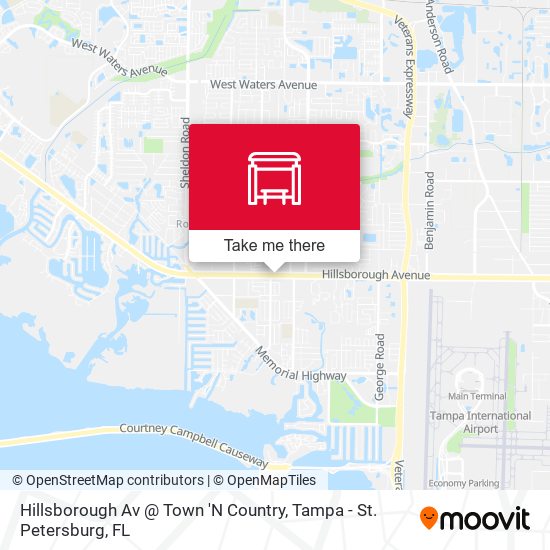 Hillsborough Av @ Town 'N Country map