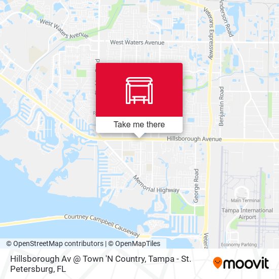 Mapa de Hillsborough Av @ Town 'N Country