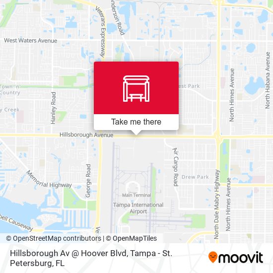 Mapa de Hillsborough Av @ Hoover Blvd