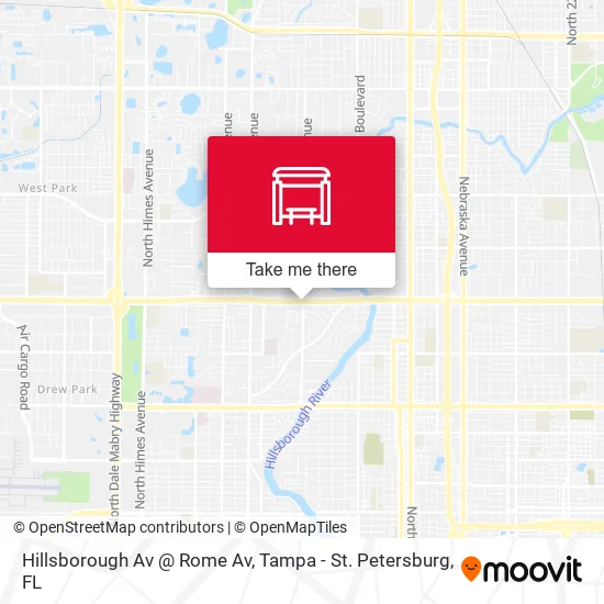 Mapa de Hillsborough Av @ Rome Av