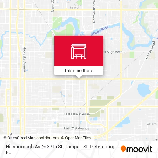 Mapa de Hillsborough Av @ 37th St
