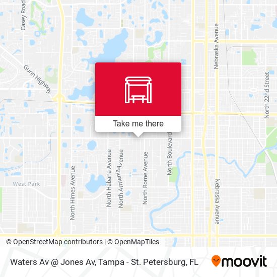 Mapa de Waters Av @ Jones Av