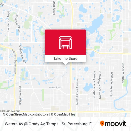 Mapa de Waters Av @ Grady Av