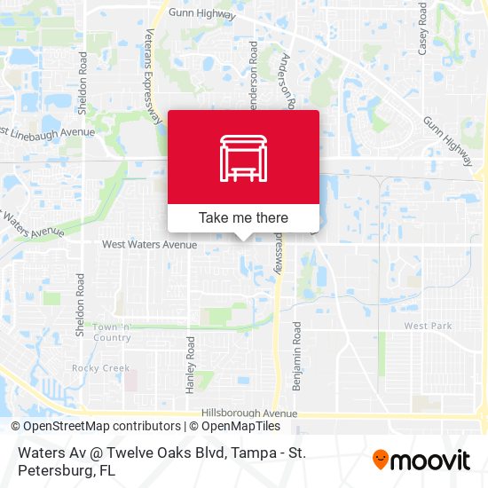 Mapa de Waters Av @ Twelve Oaks Blvd