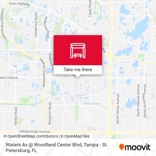 Mapa de Waters Av @ Woodland Center Blvd