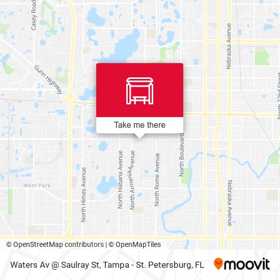 Waters Av @ Saulray St map