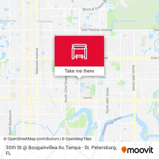 30th St @ Bougainvillea  Av map