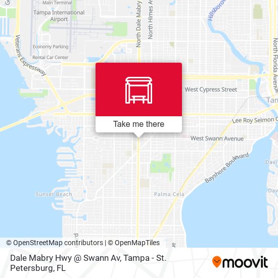 Mapa de Dale Mabry Hwy @ Swann Av