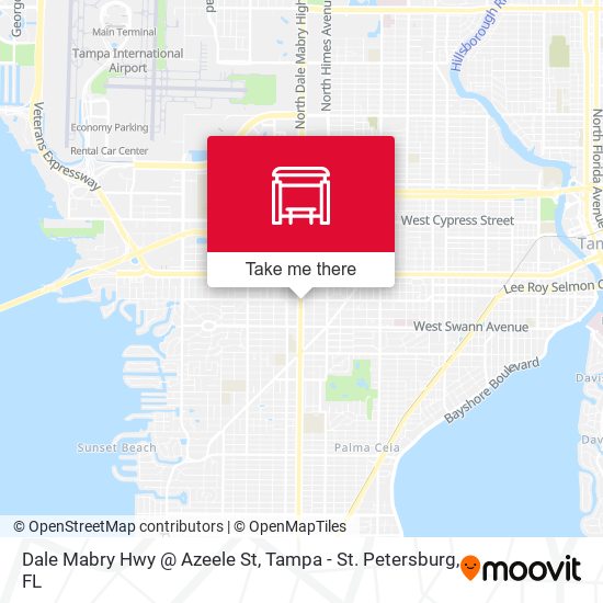 Dale Mabry Hwy @ Azeele St map