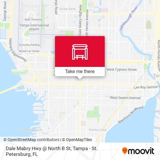 Dale Mabry Hwy @ North B St map