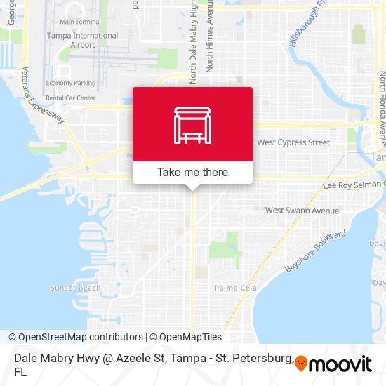 Dale Mabry Hwy @ Azeele St map