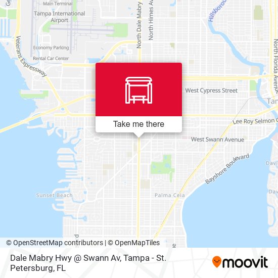 Dale Mabry Hwy @ Swann Av map