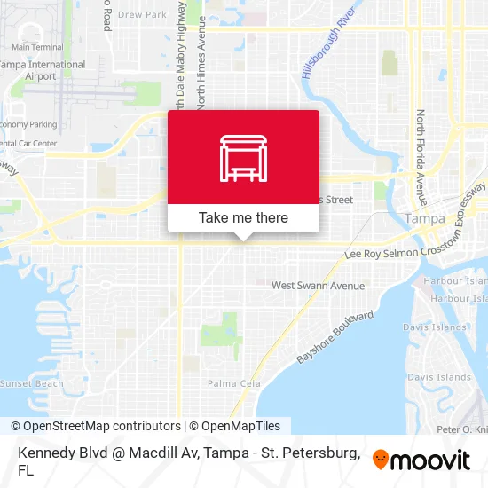 Mapa de Kennedy Blvd @ Macdill Av