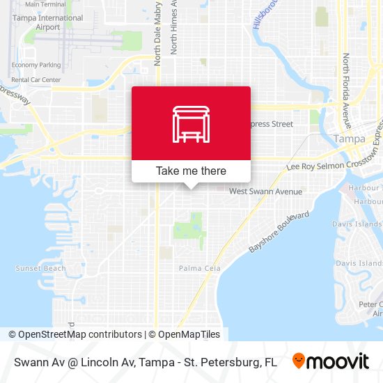 Mapa de Swann Av @ Lincoln Av