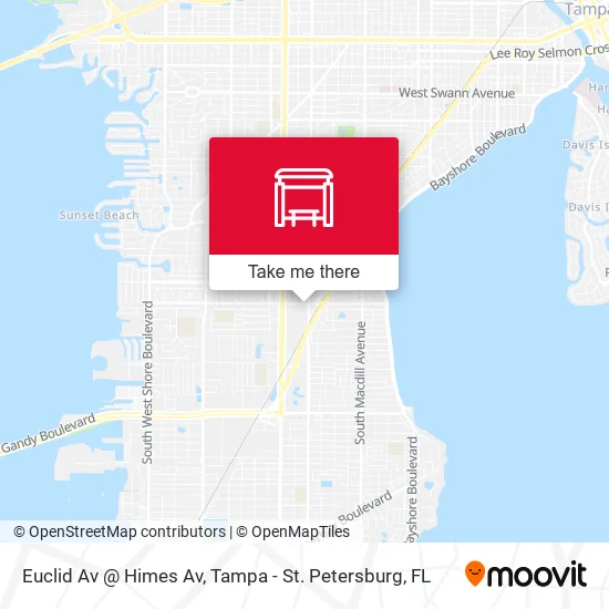 Euclid Av @ Himes Av map