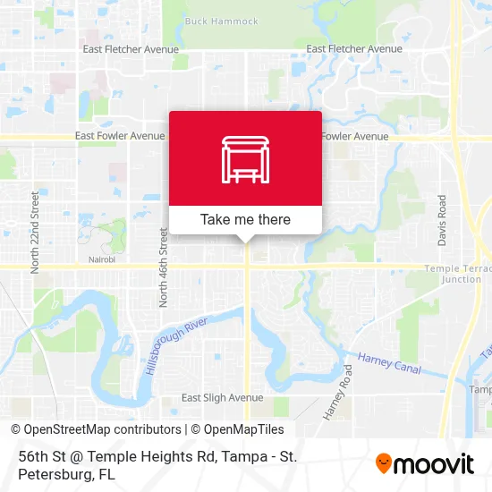 56th St @ Temple Heights Rd map