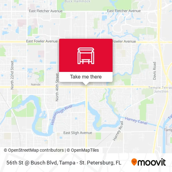Mapa de 56th St @ Busch Blvd