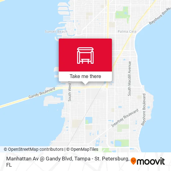 Mapa de Manhattan Av @ Gandy Blvd