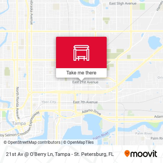 21st Av @ O'Berry Ln map