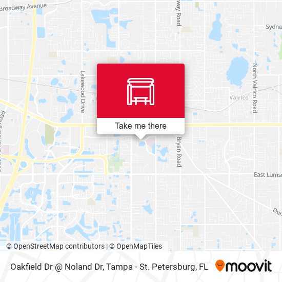 Oakfield Dr @ Noland Dr map