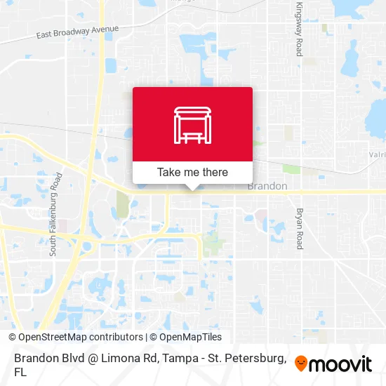Brandon Blvd @ Limona Rd map