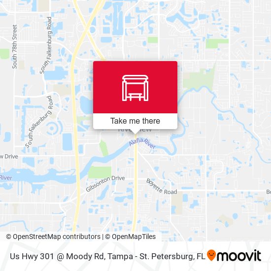 Mapa de Us Hwy 301 @ Moody Rd