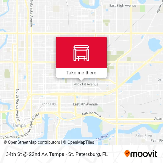 34th St @ 22nd Av map